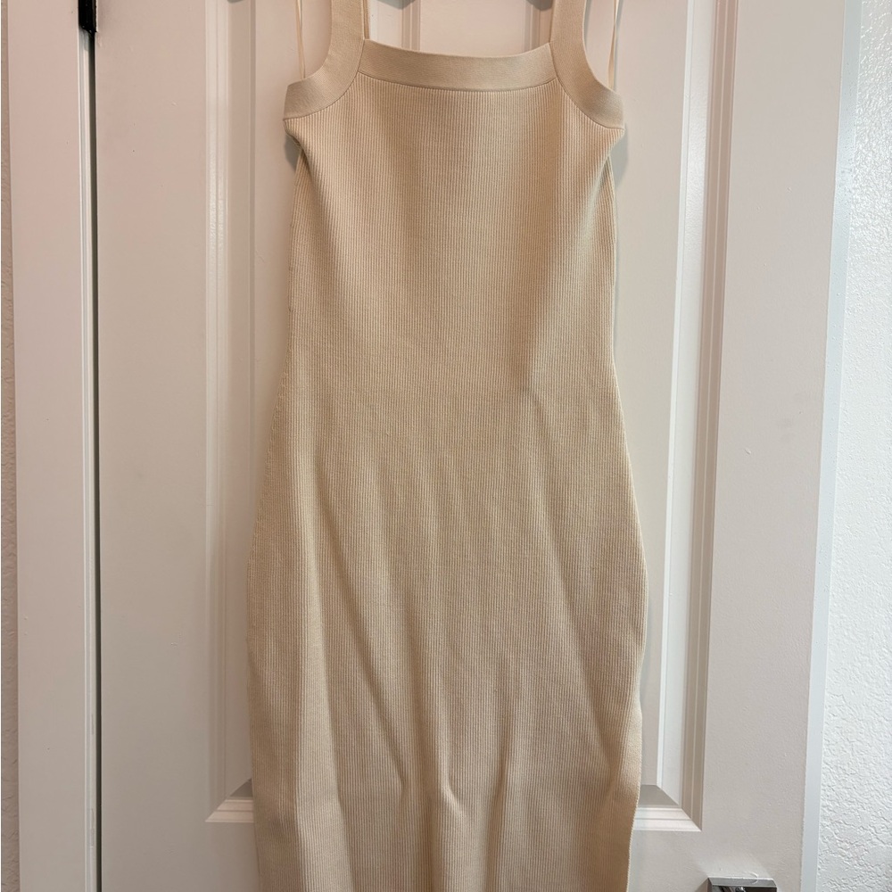 Babaton Strapless Cream Dress